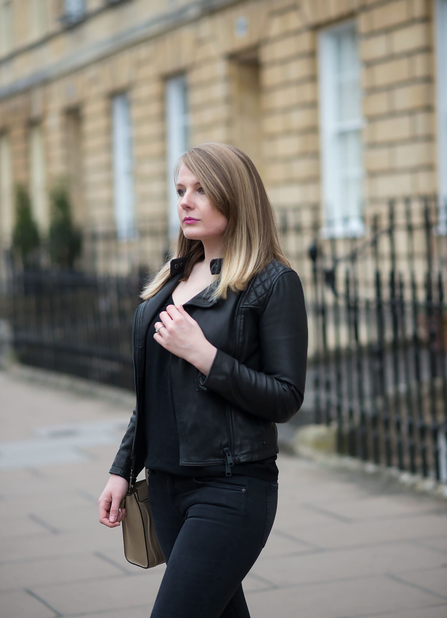 Allsaints Leather Jacket With Balenciaga Race Runners FORD LA FEMME