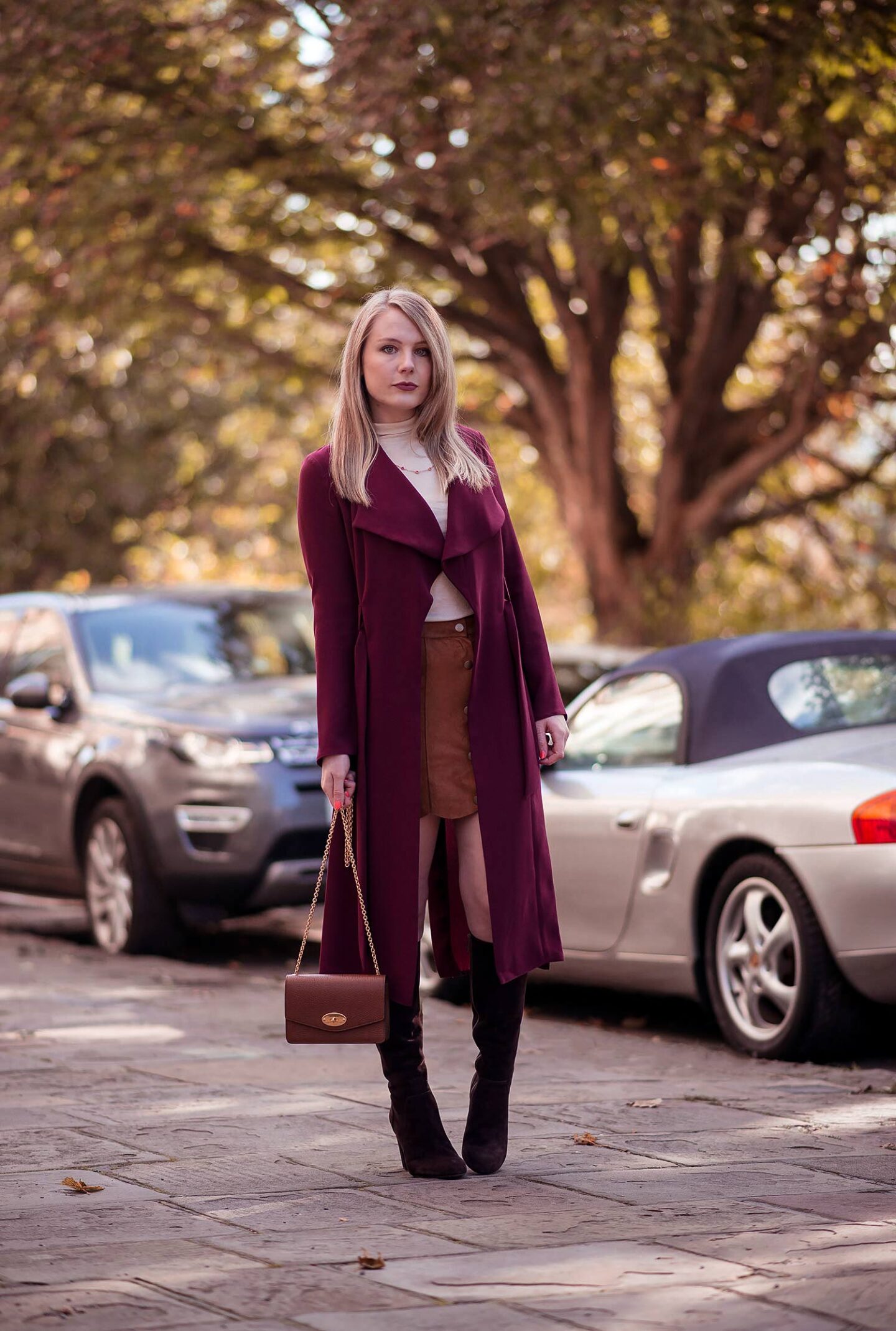 The Burgundy Duster Coat – FORD LA FEMME