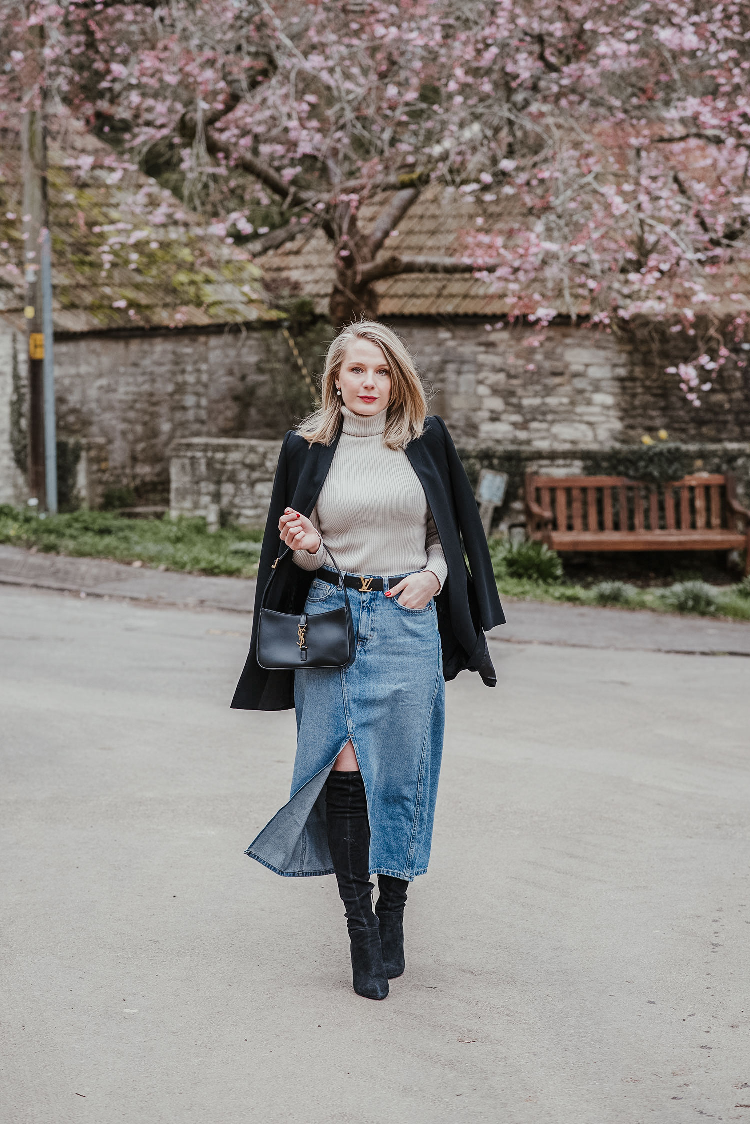 Long skirt 2025 and boots outfit