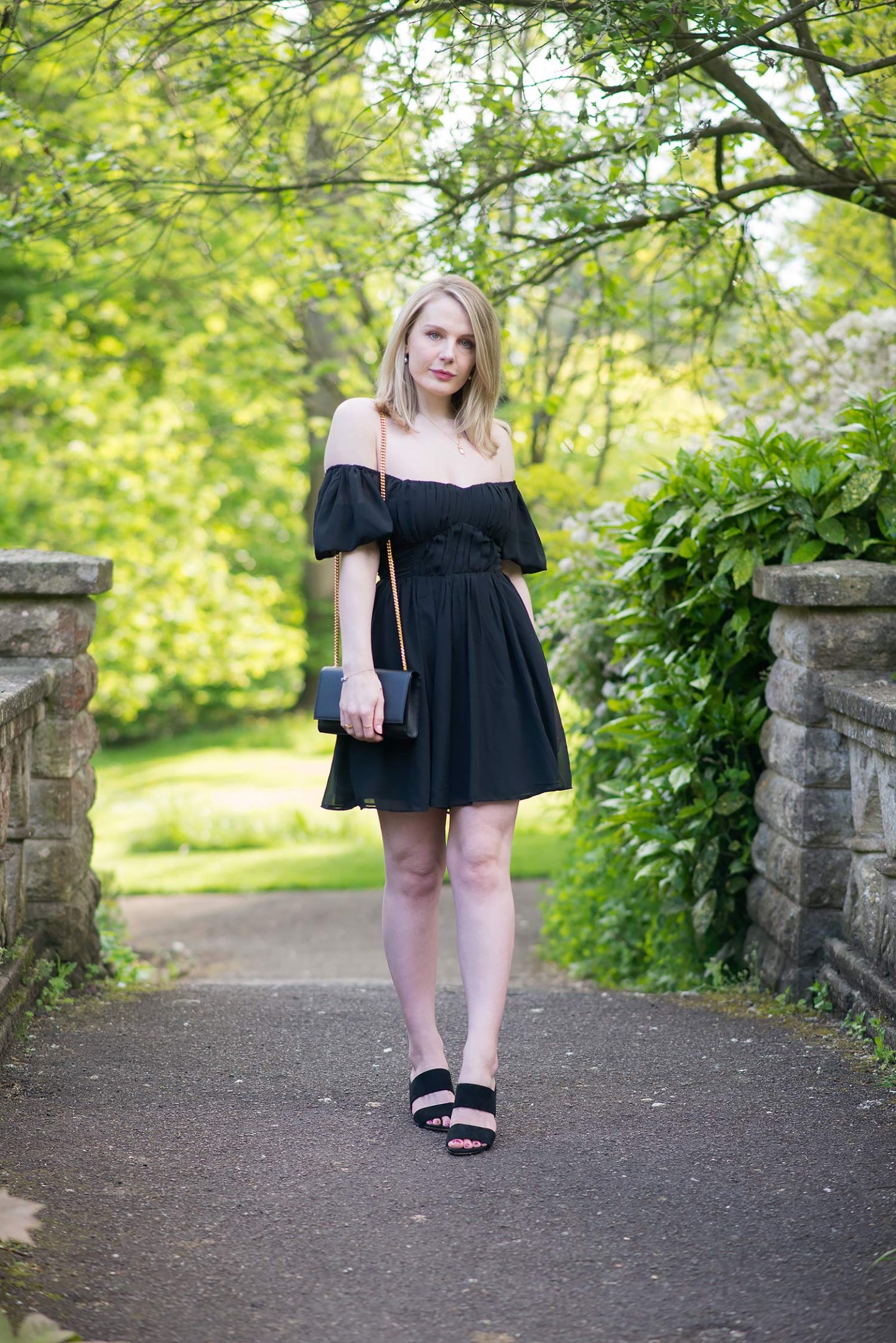 Black Off The Shoulder Dress With YSL Kate – FORD LA FEMME