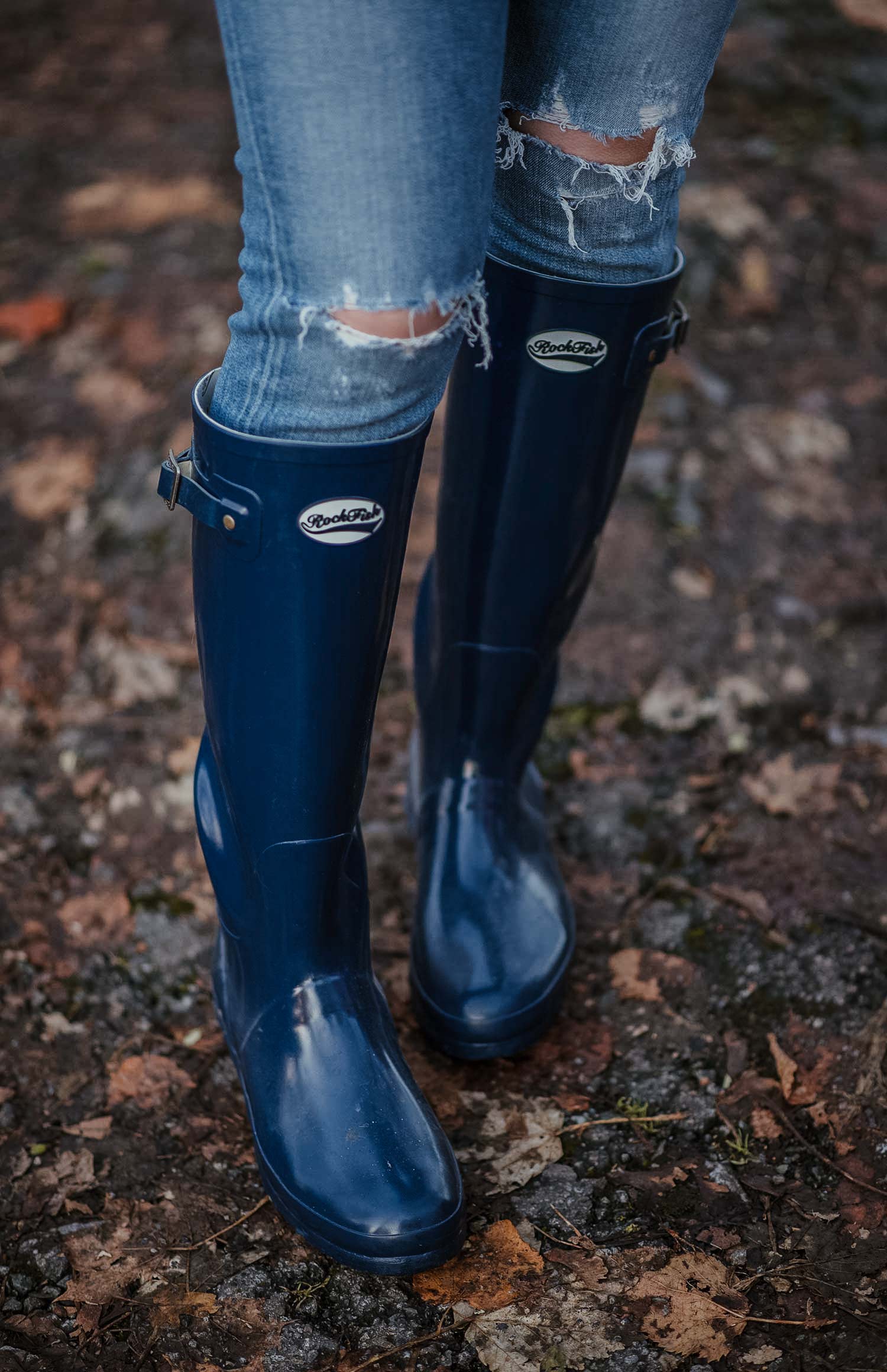 Navy Wellies And White Stripes – FORD LA FEMME